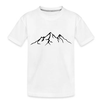 berge - Kinder Premium Bio T-Shirt - Weiß - Vorne