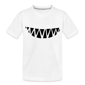 Smiling teeth minimum distance - Kids' Premium Organic T-Shirt - white - Front