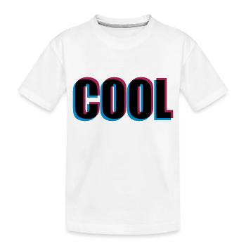 Effet 3D cool - T-shirt bio Premium Enfant - blanc - Devant