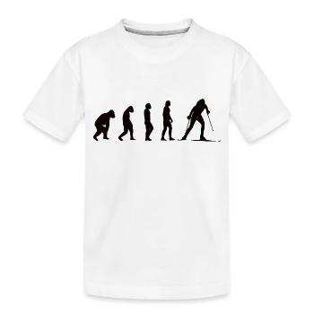 Ski fahren Evolution Ski Skifahren Skifahrer Skier - T-shirt bio Premium Enfant - blanc - Devant