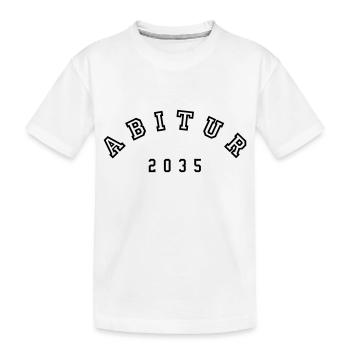 Abitur 2035 Farbwechsel Einschulung Geschenkidee - Kinder Premium Bio T-Shirt - Weiß - Vorne