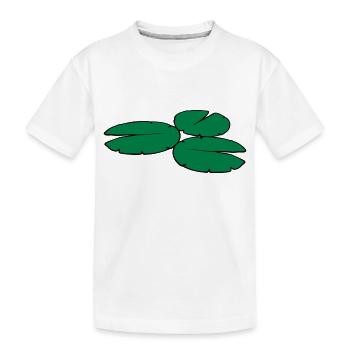3 feuilles de nénuphar - T-shirt bio Premium Enfant - blanc - Devant