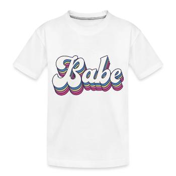 Retro Style Babe - Junggesellinnenabschied Geschenk - Kinder Premium Bio T-Shirt - Weiß - Vorne