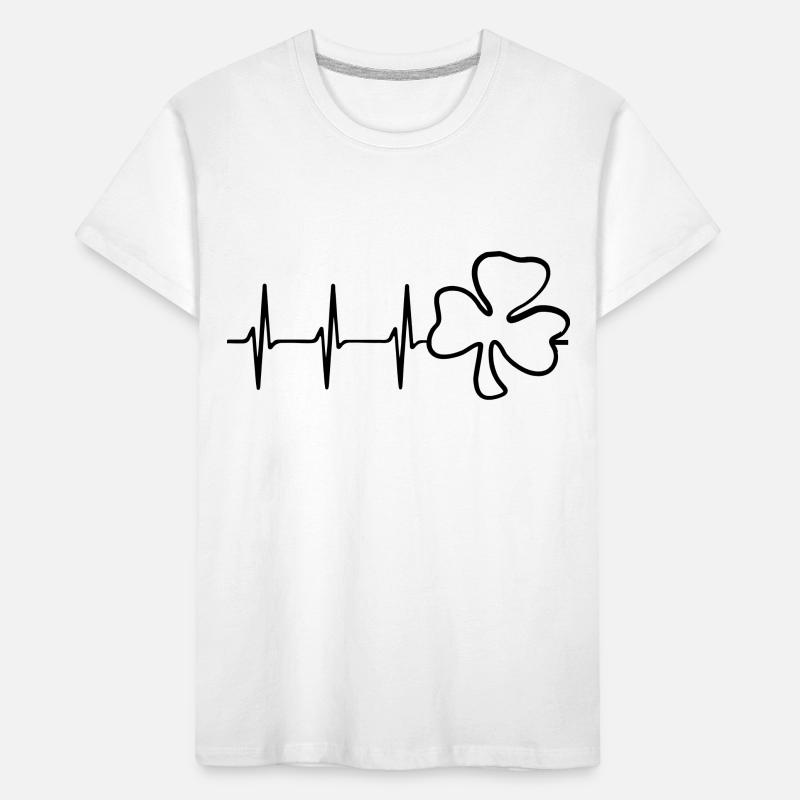 trèfle symbole trèfle saint patrick ́s jour ekg T-shirt bio Premium Enfant