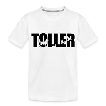 Duck Toller - Kinder Premium Bio T-Shirt - Weiß - Vorne