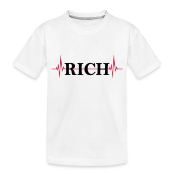 Logo Puls Riche - T-shirt bio Premium Enfant - blanc - Devant