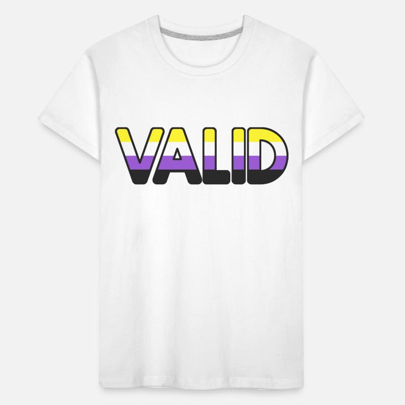 VALID enby: non-binary people are valid pride flag Kids' Premium Organic T-Shirt