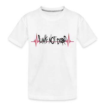 punks not dead Zitat - Kinder Premium Bio T-Shirt - Weiß - Vorne