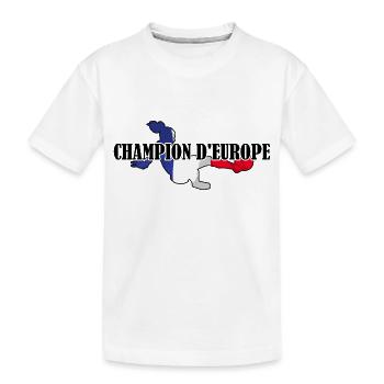Champion d'europe | football féminin 2022 - Kinder Premium Bio T-Shirt - Weiß - Vorne
