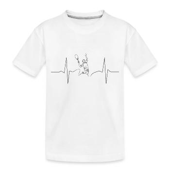Tennis Heartbeat ECG Impact du joueur de tennis - T-shirt bio Premium Enfant - blanc - Devant