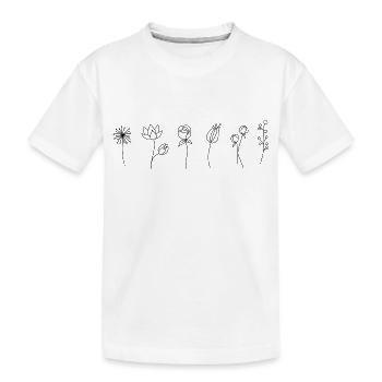 Lots of Flowers - Kinder Premium Bio T-Shirt - Weiß - Vorne
