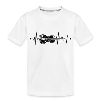 Violin Heartbeat Violin Violinist Violin Player - Kids' Premium Organic T-Shirt - white - Front