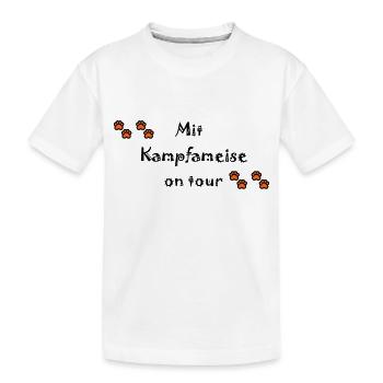 Kleine Hunde sind immer im Fokus als Kampfameisen - Kinder Premium Bio T-Shirt - Weiß - Vorne