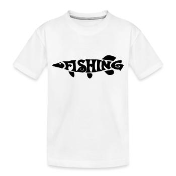 Angeln - Kinder Premium Bio T-Shirt - Weiß - Vorne