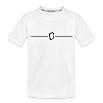 Linie Karabiner - Kinder Premium Bio T-Shirt - Weiß - Vorne