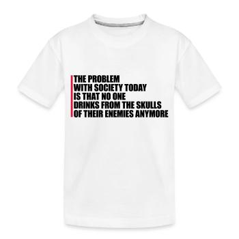 boissons de crânes ennemis - T-shirt bio Premium Enfant - blanc - Devant