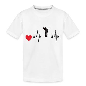 Golf Golfschläger Golfspieler Spruch Golfball - Kinder Premium Bio T-Shirt - Weiß - Vorne