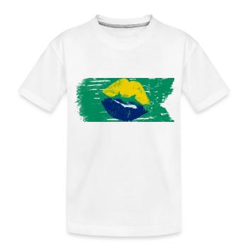 Brazil - Flag - Kids' Premium Organic T-Shirt - white - Front