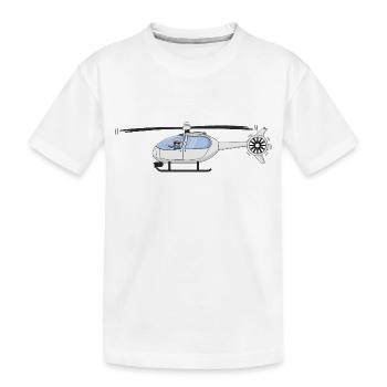 Pilot and helicopter white - Kids' Premium Organic T-Shirt - white - Front