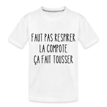 faut pas respirer la compote - T-shirt bio Premium Enfant - blanc - Devant