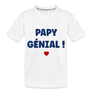 papy génial - T-shirt bio Premium Enfant - blanc - Devant