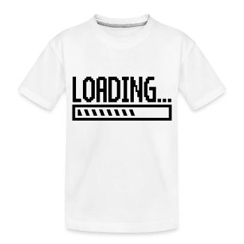 Loading - Kids' Premium Organic T-Shirt - white - Front