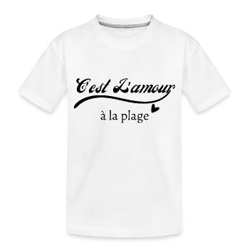 C’est l’amour à plage - T-shirt bio Premium Enfant - blanc - Devant