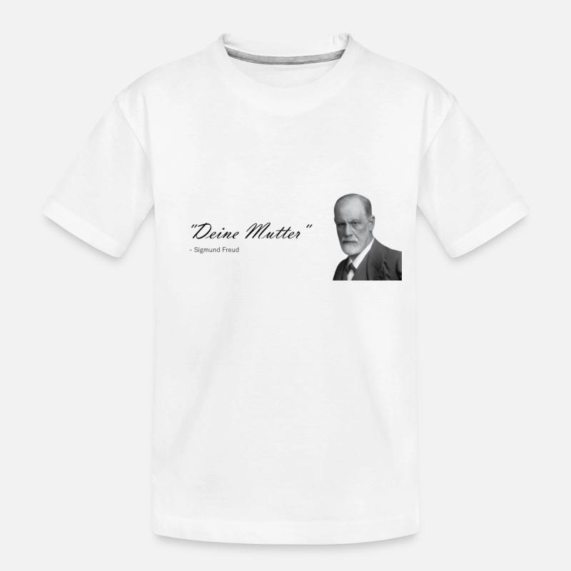 "Deine Mutter" Sigmund freund - Kinder Premium Bio T-Shirt - Weiß
