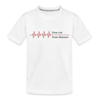 une vie une chance - T-shirt bio Premium Enfant - blanc - Devant