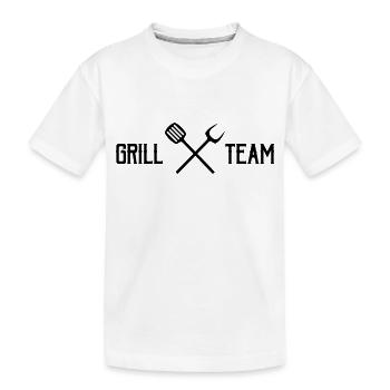 Grill Team - Kids' Premium Organic T-Shirt - white - Front