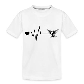 Colombe, Pouls, Paix, Coeur, Amour - T-shirt bio Premium Enfant - blanc - Devant