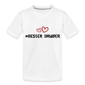 Bester Bruder Herz Liebe - Kinder Premium Bio T-Shirt - Weiß - Vorne