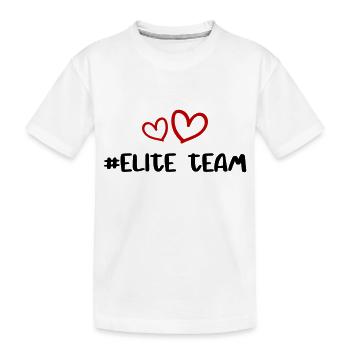 Elite Team Heart Love - Kids' Premium Organic T-Shirt - white - Front