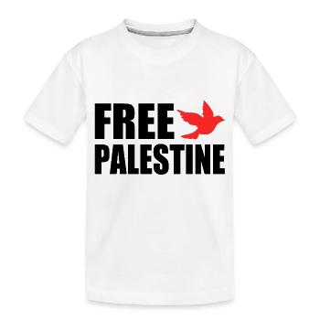 Free palestine - T-shirt bio Premium Enfant - blanc - Devant