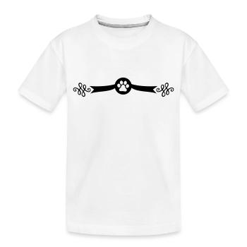 Icône de patte de chien - T-shirt bio Premium Enfant - blanc - Devant