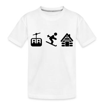 Ski - T-shirt bio Premium Enfant - blanc - Devant