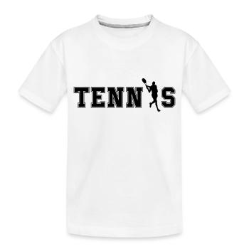 tennis - Kinder Premium Bio T-Shirt - Weiß - Vorne