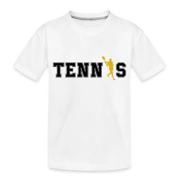 tennis - Kinder Premium Bio T-Shirt - Weiß - Vorne