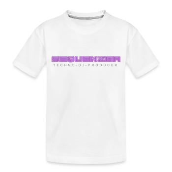 Sequencer Logo Brand - Kids' Premium Organic T-Shirt - white - Front