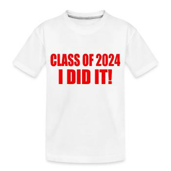 Class of 2024 - Kids' Premium Organic T-Shirt - white - Front