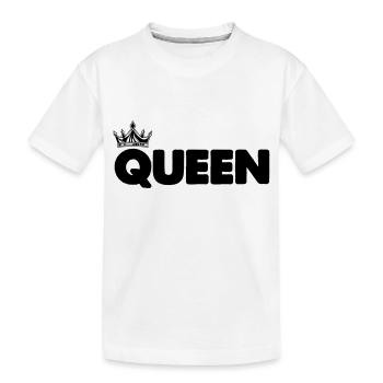 queen - Kids' Premium Organic T-Shirt - white - Front