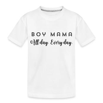 Boy Mom - Kids' Premium Organic T-Shirt - white - Front