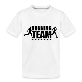 Équipe de course à pied - T-shirt bio Premium Enfant - blanc - Devant