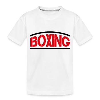 Boxing Boxes - Kids' Premium Organic T-Shirt - white - Front