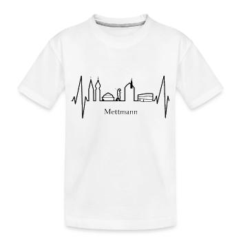 Herzschlag Mettmann - Kinder Premium Bio T-Shirt - Weiß - Vorne