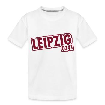Leipzig - 0341 - Indicatif régional - Saxe - T-shirt bio Premium Enfant - blanc - Devant