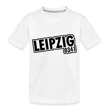 Leipzig - 0341 - Indicatif régional - Saxe - T-shirt bio Premium Enfant - blanc - Devant