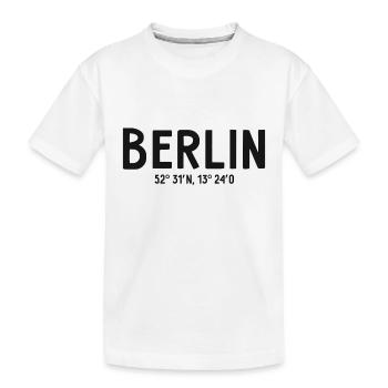 Coordonnées Berlin - Berlin Bear - T-shirt bio Premium Enfant - blanc - Devant