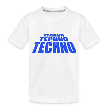 Techno Love Citation Dire Musique Fête Célébrer Logo - T-shirt bio Premium Enfant - blanc - Devant