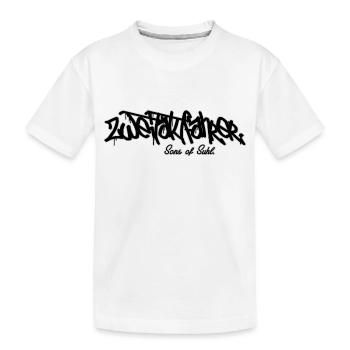 Cavalier deux temps // lettrage - T-shirt bio Premium Enfant - blanc - Devant